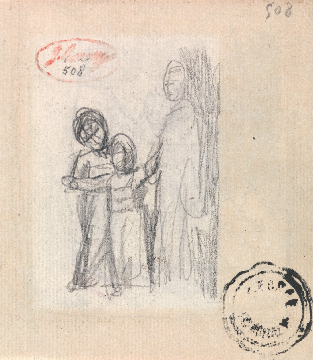 Frau und zwei Kinder von George Romney