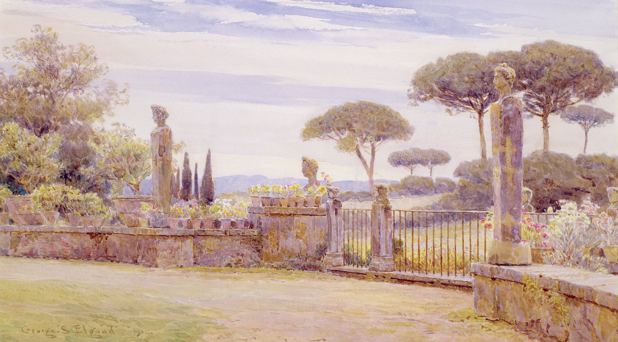 Der Belvedere, Villa Piatti, Rom von George Samuel Elgood