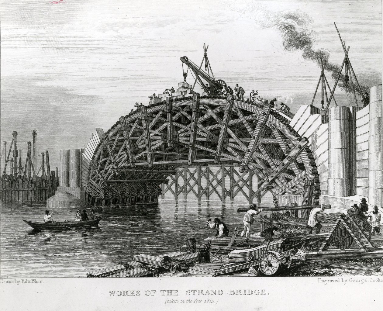 Arbeiten an der Strandbrücke von George Smith