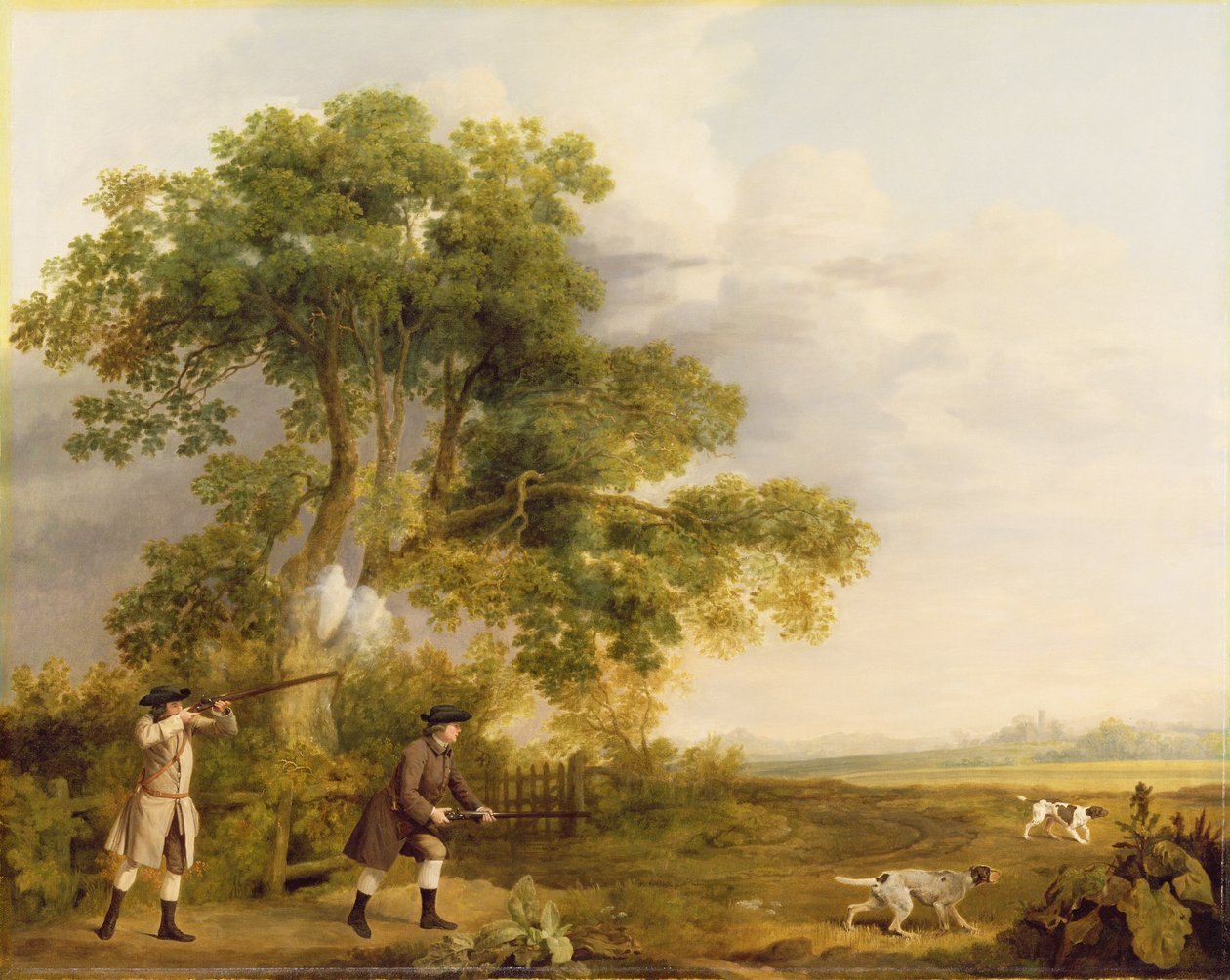 Zwei Herren beim Schießen von George Stubbs
