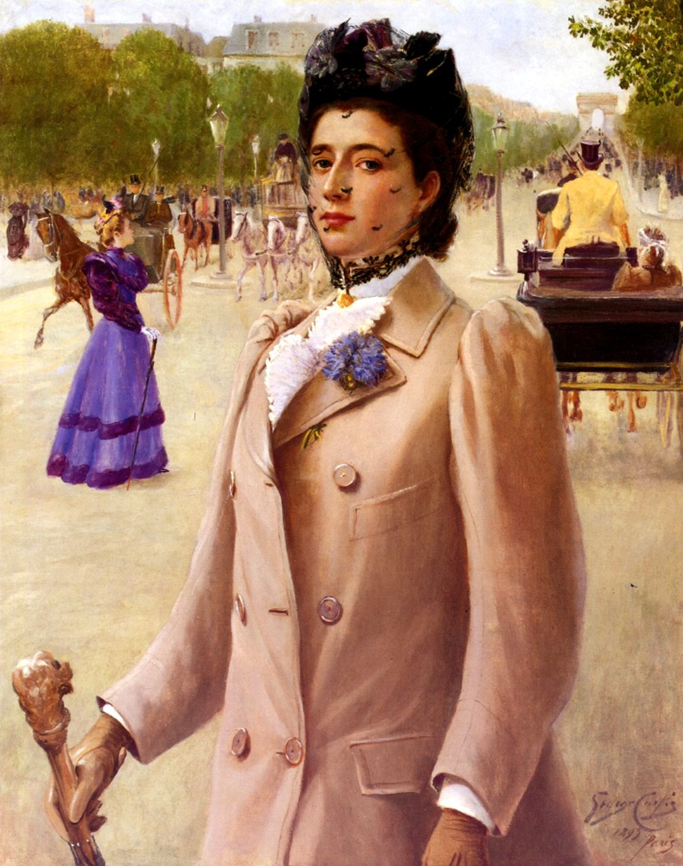 Eine Frau in Paris, 1893 von George Vaughan Curtis