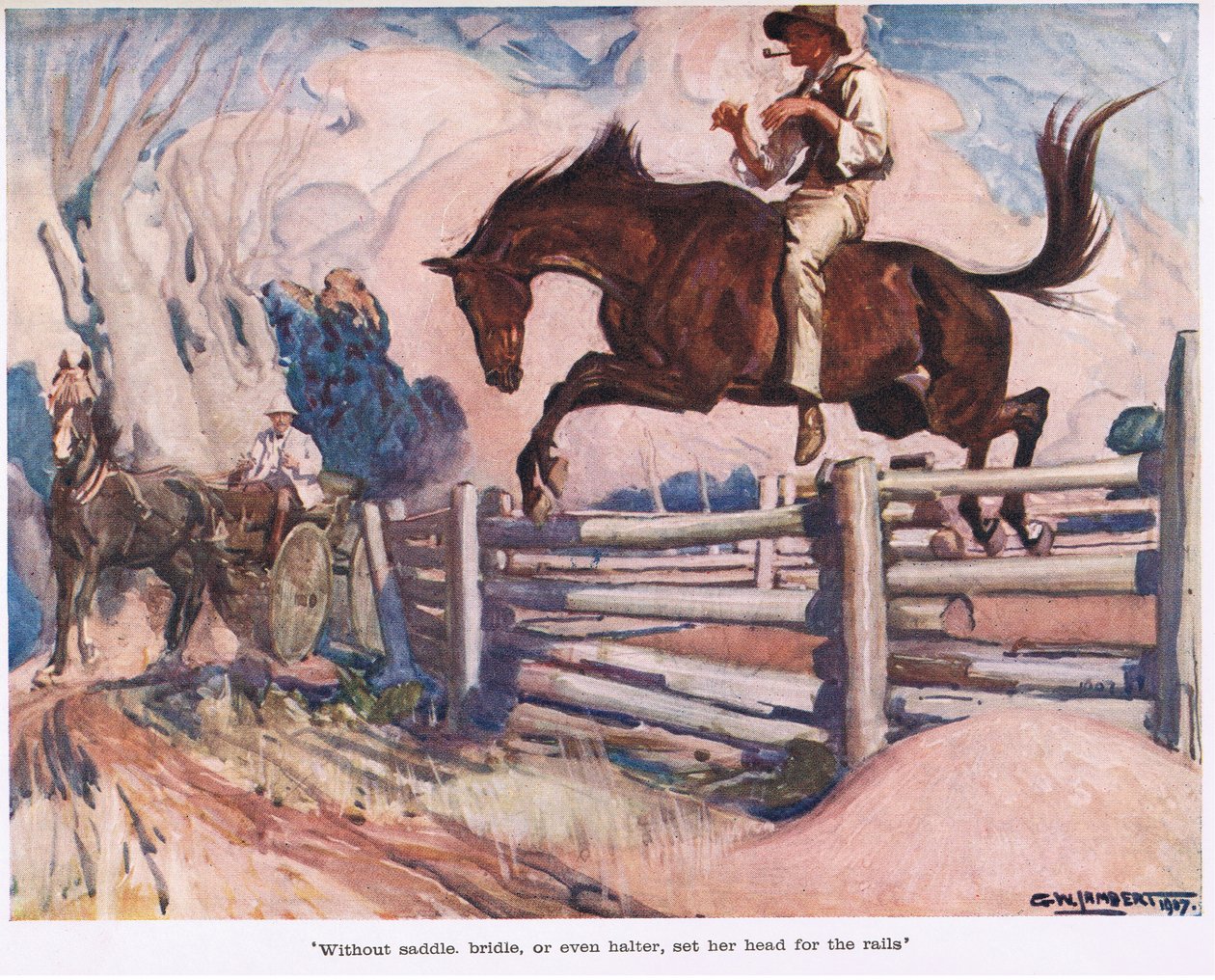 Ohne Sattel, Zaumzeug oder Halfter von George Washington Lambert