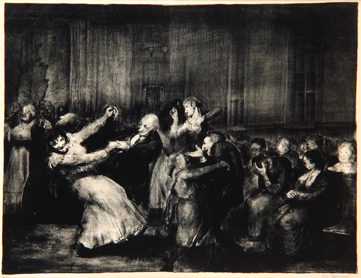 Tanz in einem Irrenhaus, 1917 von George Wesley Bellows