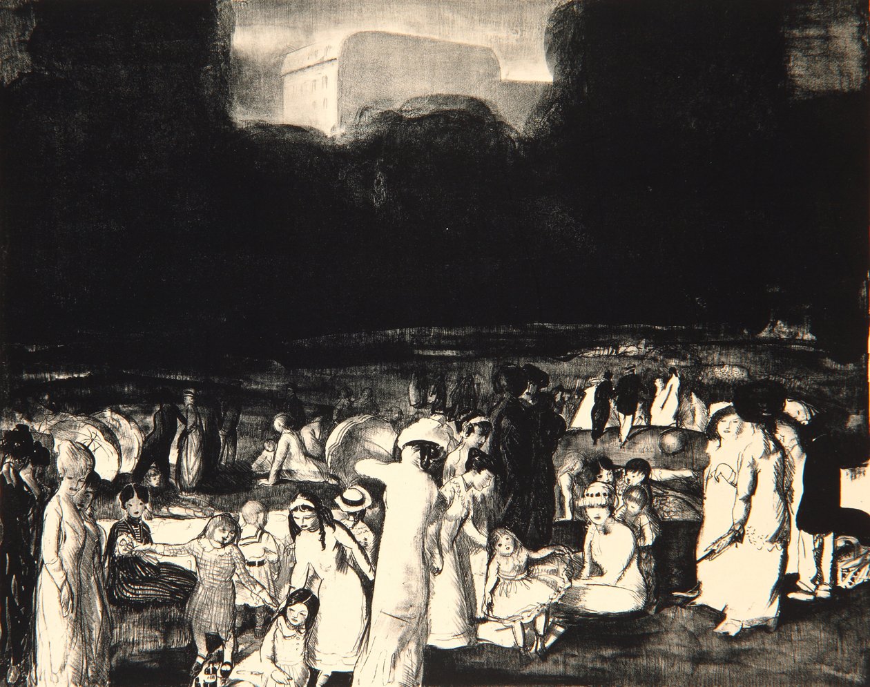 Im Park, Dunkel, 1916 von George Wesley Bellows