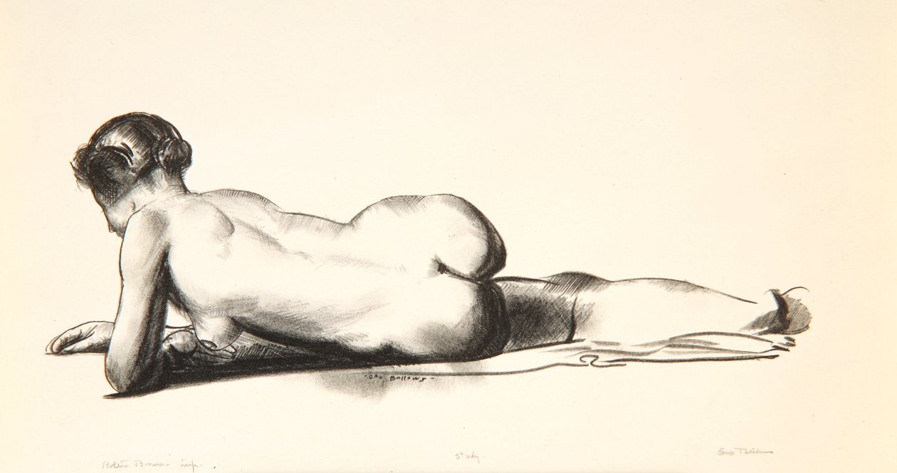Aktstudie, Frau liegend, 1923-24 von George Wesley Bellows