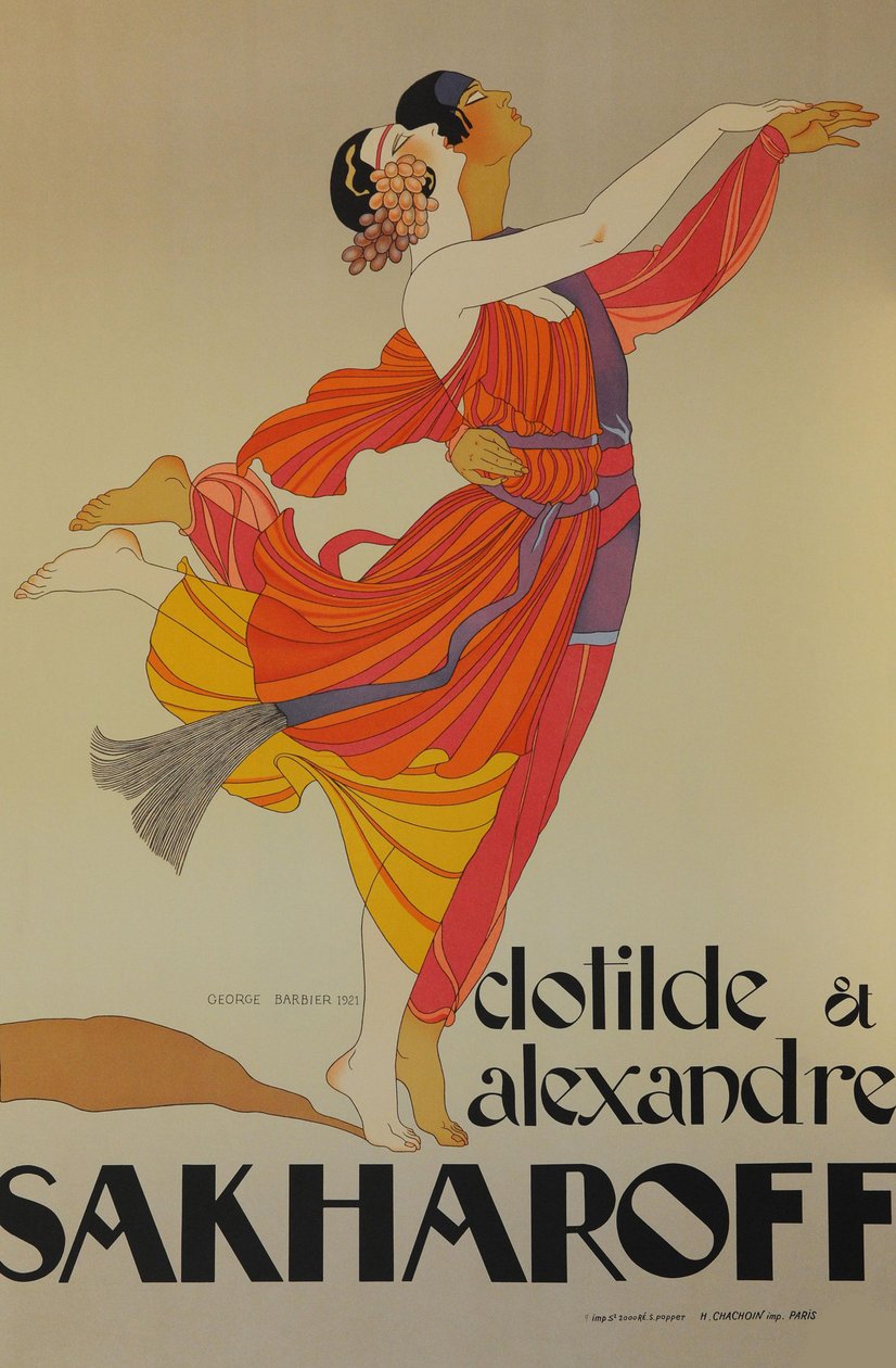 Clotilde und Alexandre Sakharoff, 1921 von George Barbier