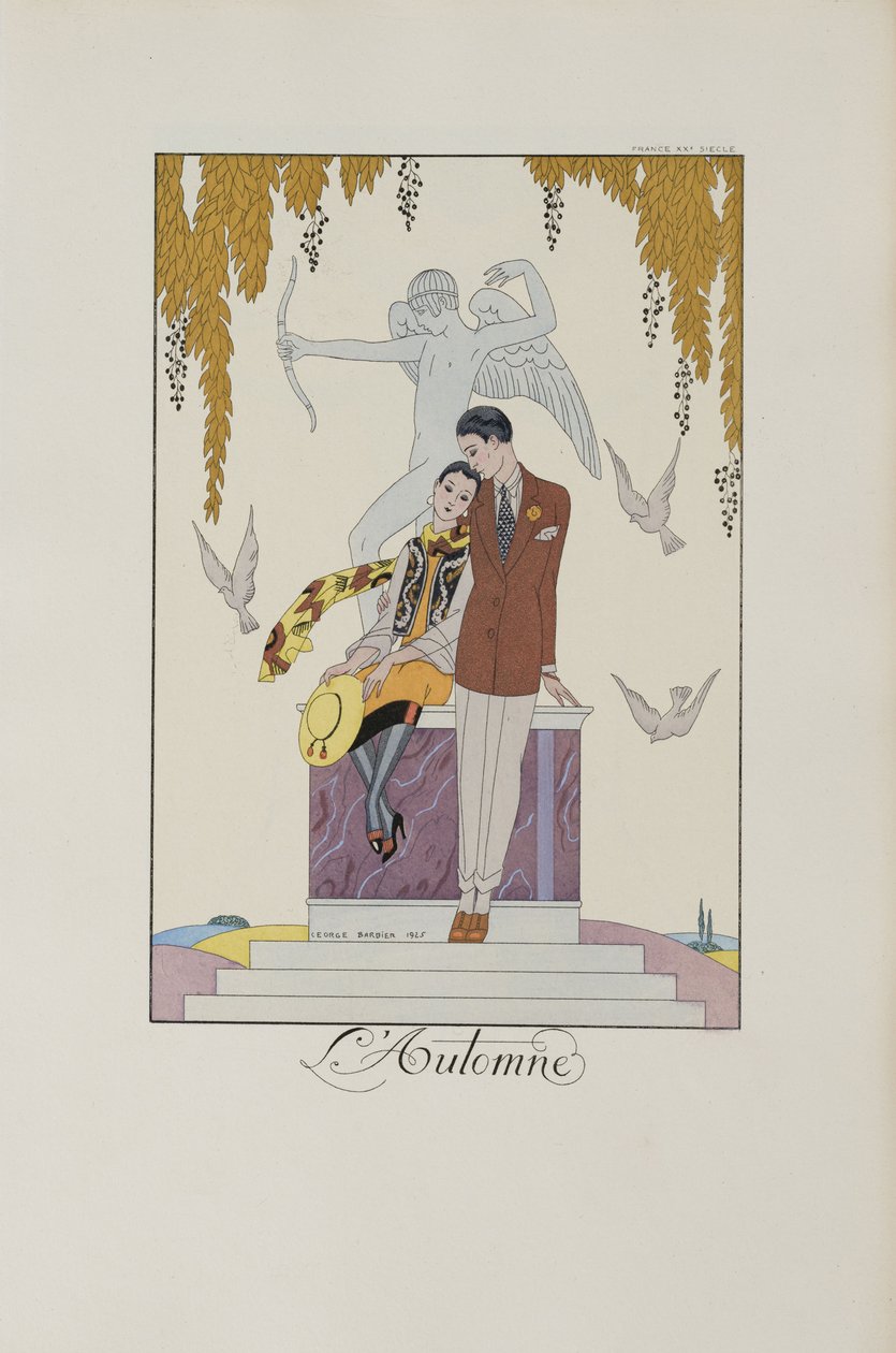 Falbalas et fanfreluches: Der Herbst, 1925 von George Barbier