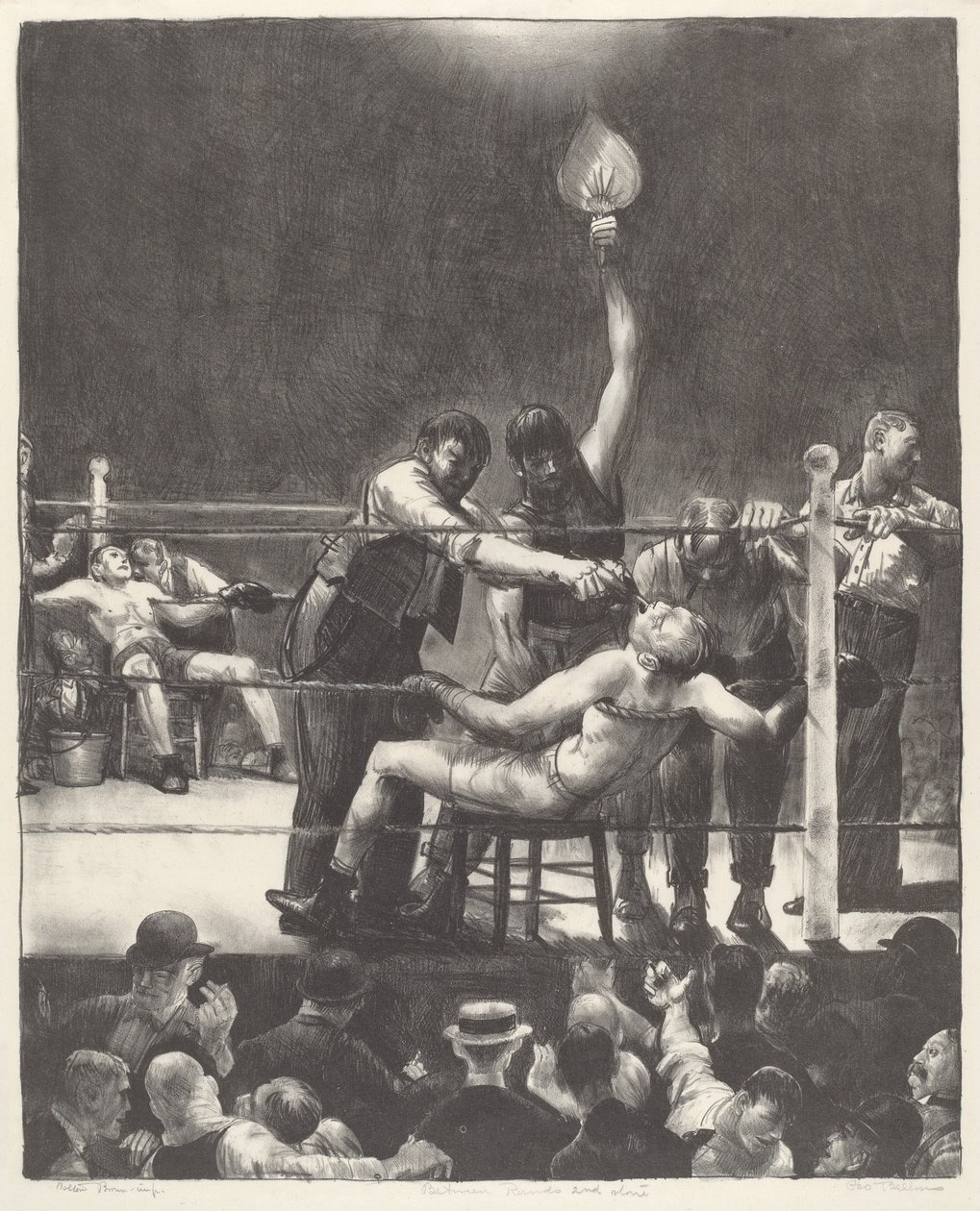 Zwischen den Runden, klein, zweiter Stein von George Bellows