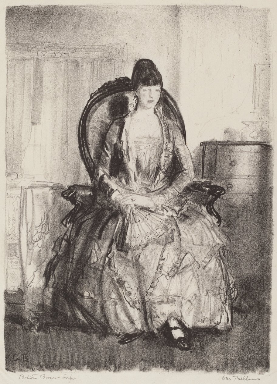 Dame mit einem Fächer von George Bellows