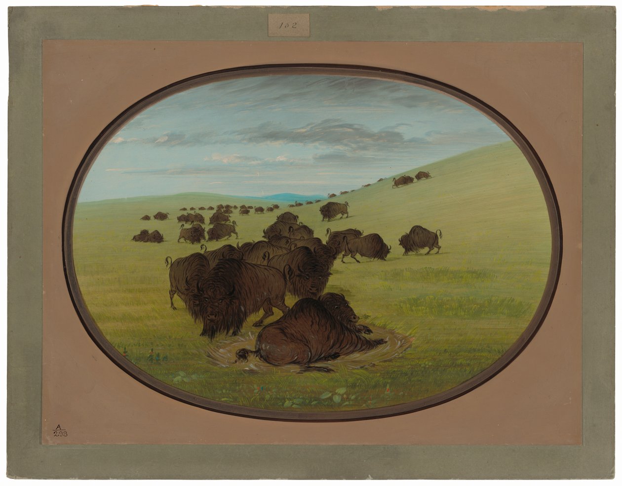 Ein Büffelwallow von George Catlin