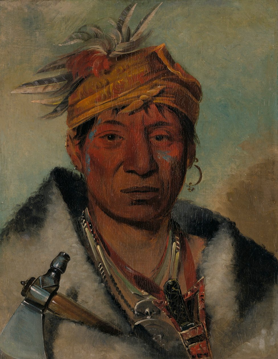 Ah-yaw-ne-tak-oár-ron, ein Krieger von George Catlin