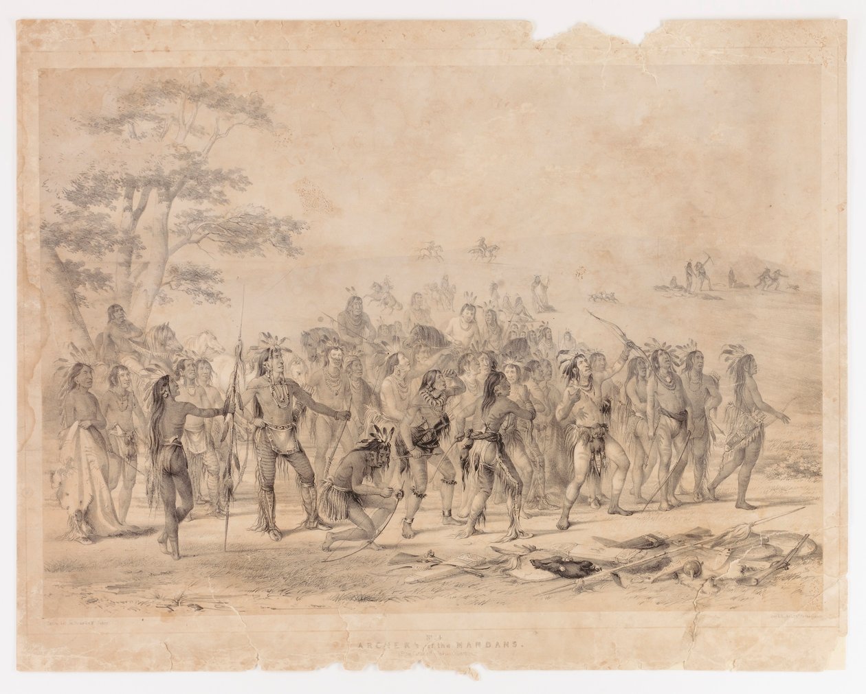 Bogenschießen der Mandans--Nr. 24 von George Catlin