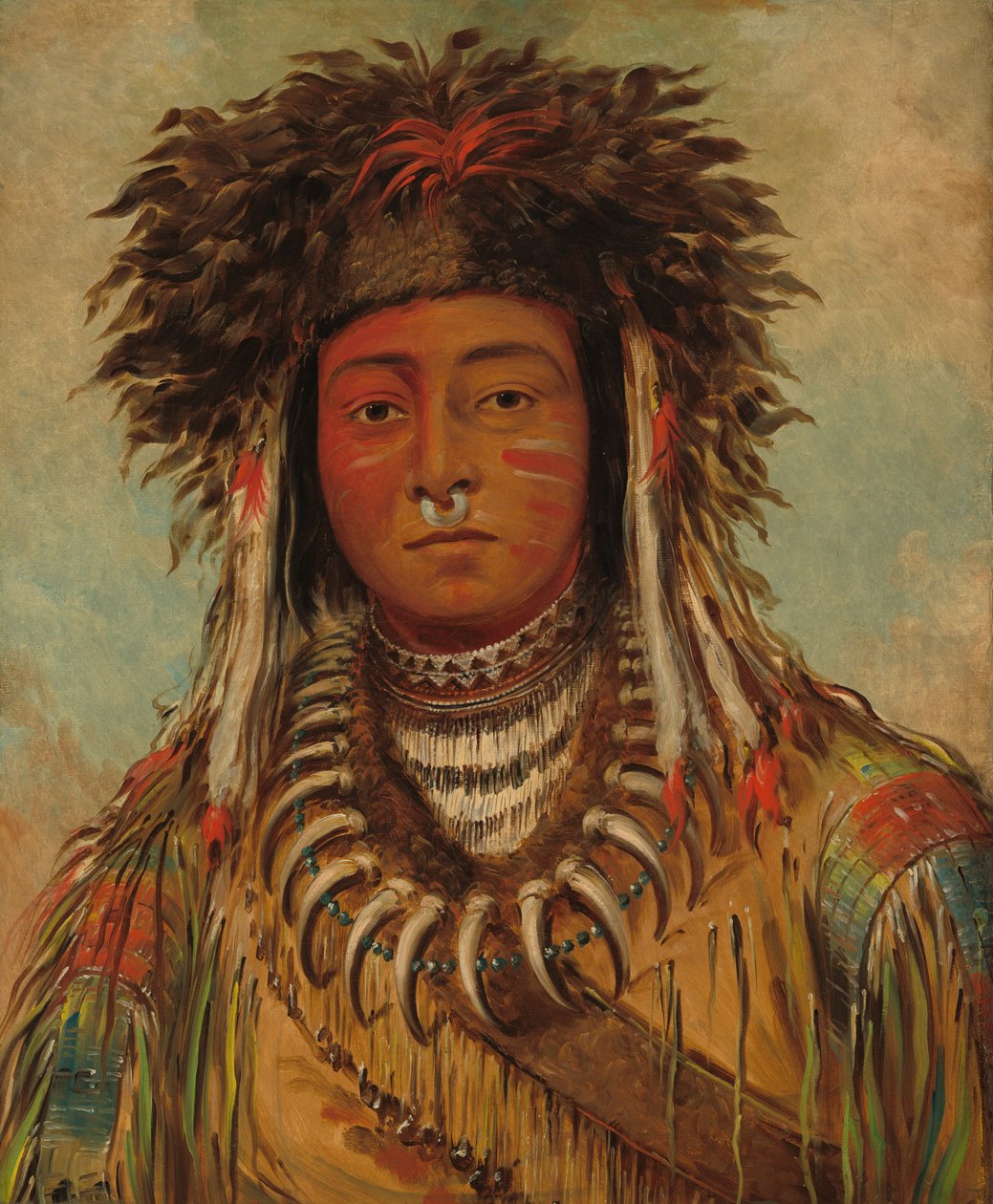 Jungenhäuptling - Ojibbeway von George Catlin