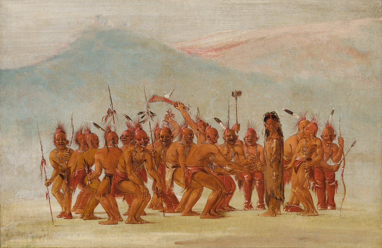 Tanz zum Berdash, 1835-1837 von George Catlin