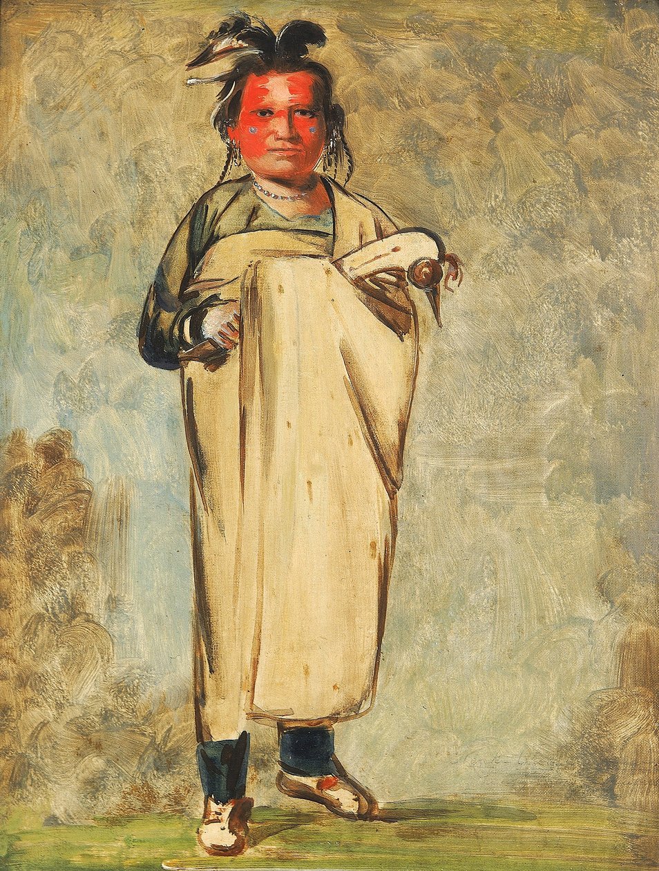 Káw-kaw-ne-chóo-a, ein Tapferer von George Catlin