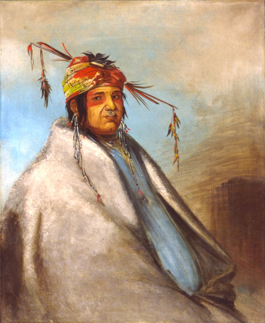 Non-on-dá-gon, ein Häuptling, 1830 von George Catlin