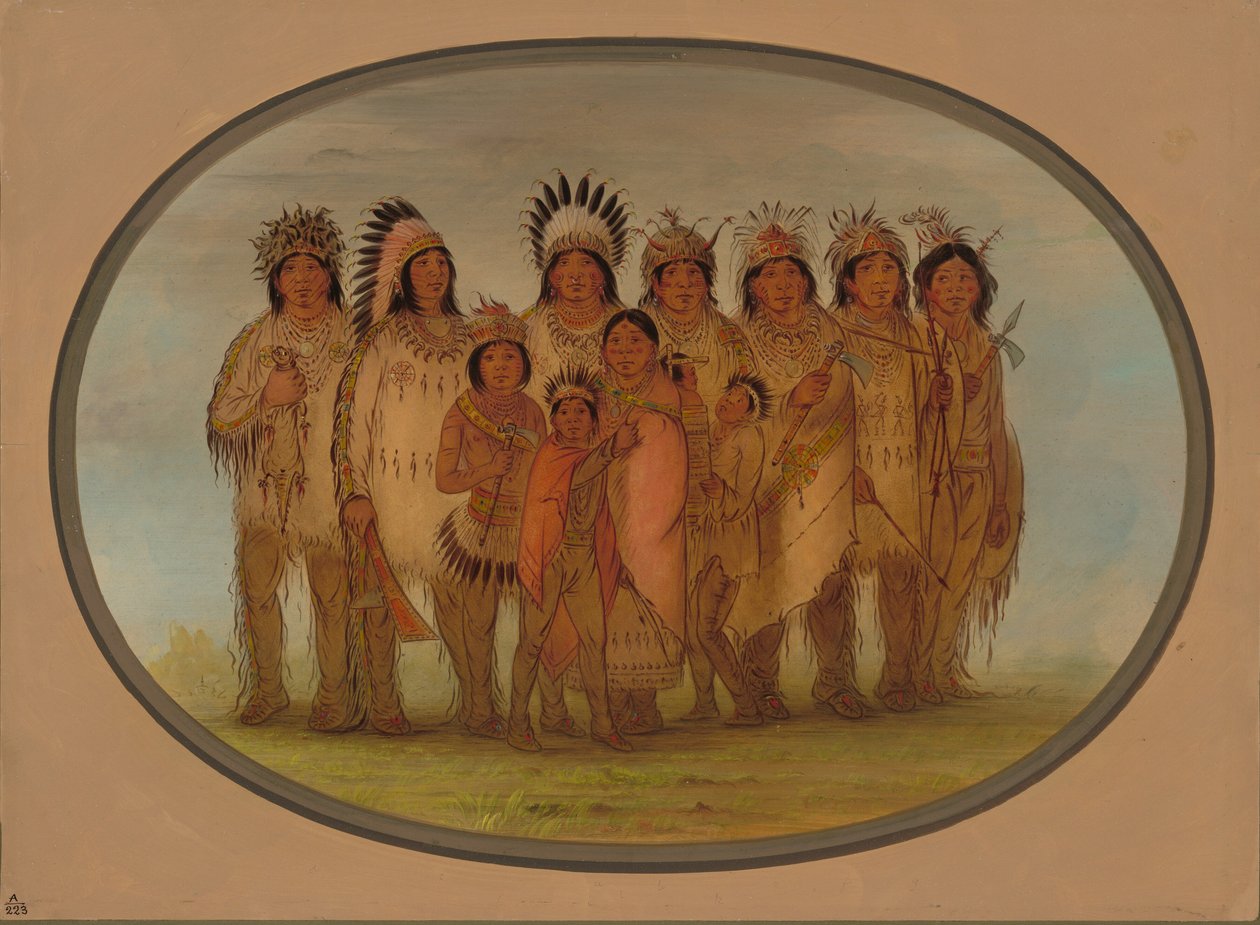 Ojibbeway-Indianer in Paris, 1861-1869 von George Catlin