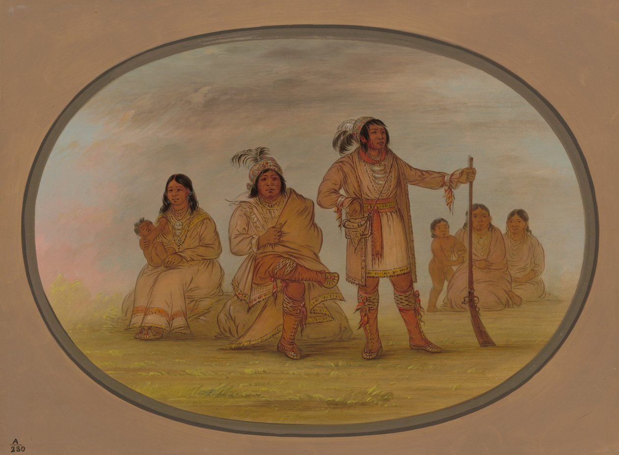 Osceola und vier Seminolee-Indianer, 1861-1869 von George Catlin