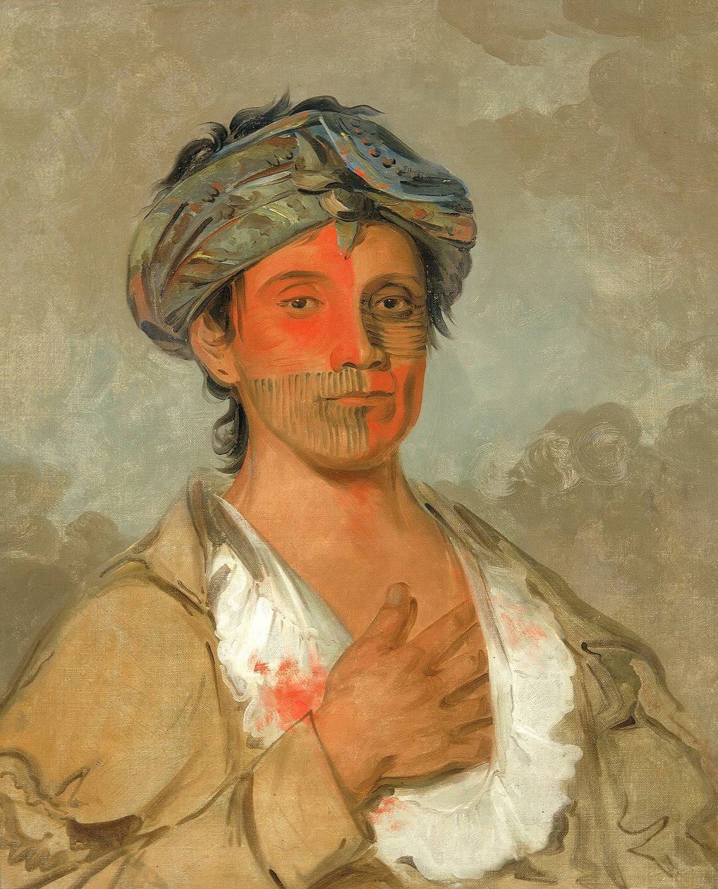 Pah-te-cóo-saw, Gerader Mann, Halbzivilisiert von George Catlin