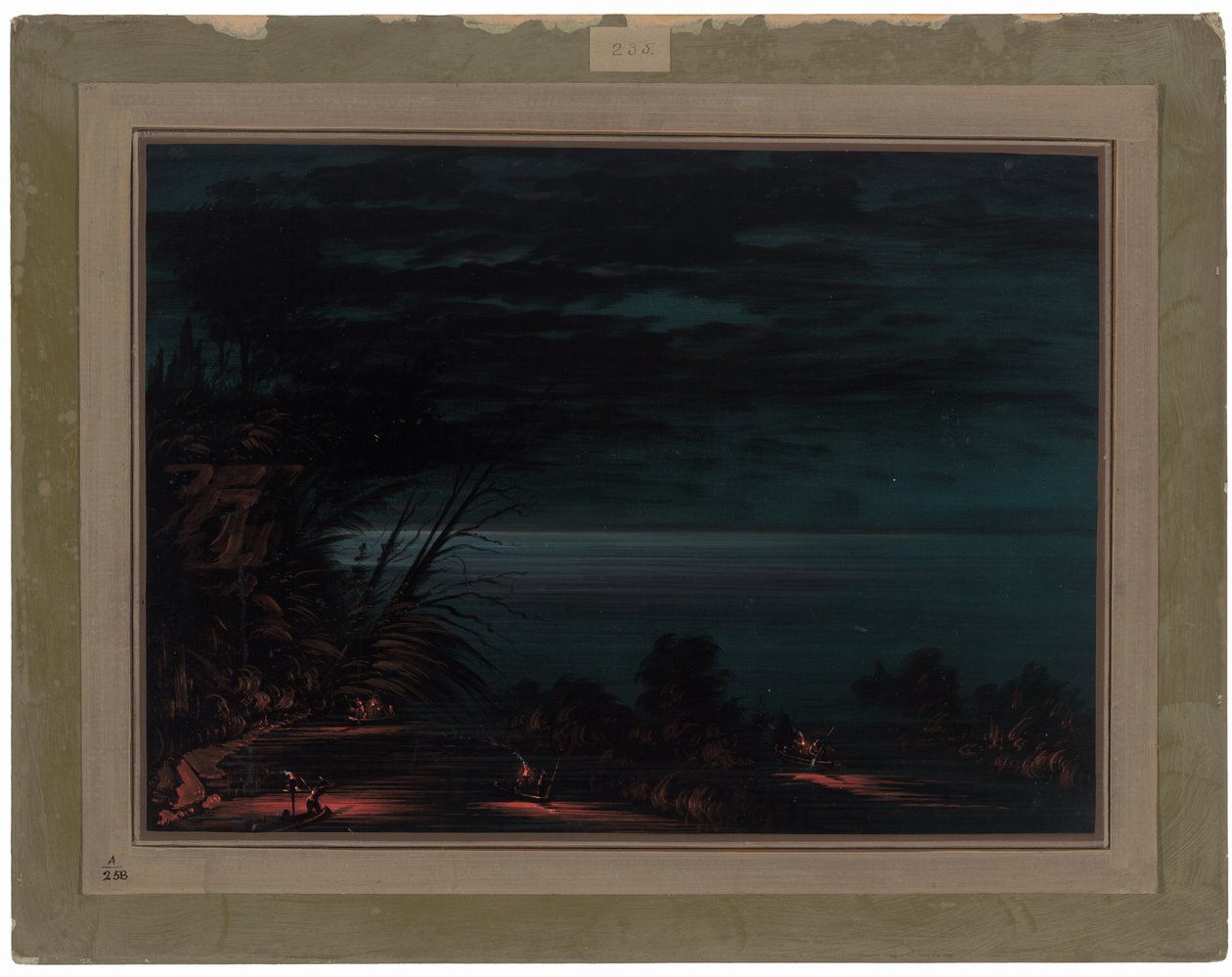 Lachsspießerei - Ottowas von George Catlin