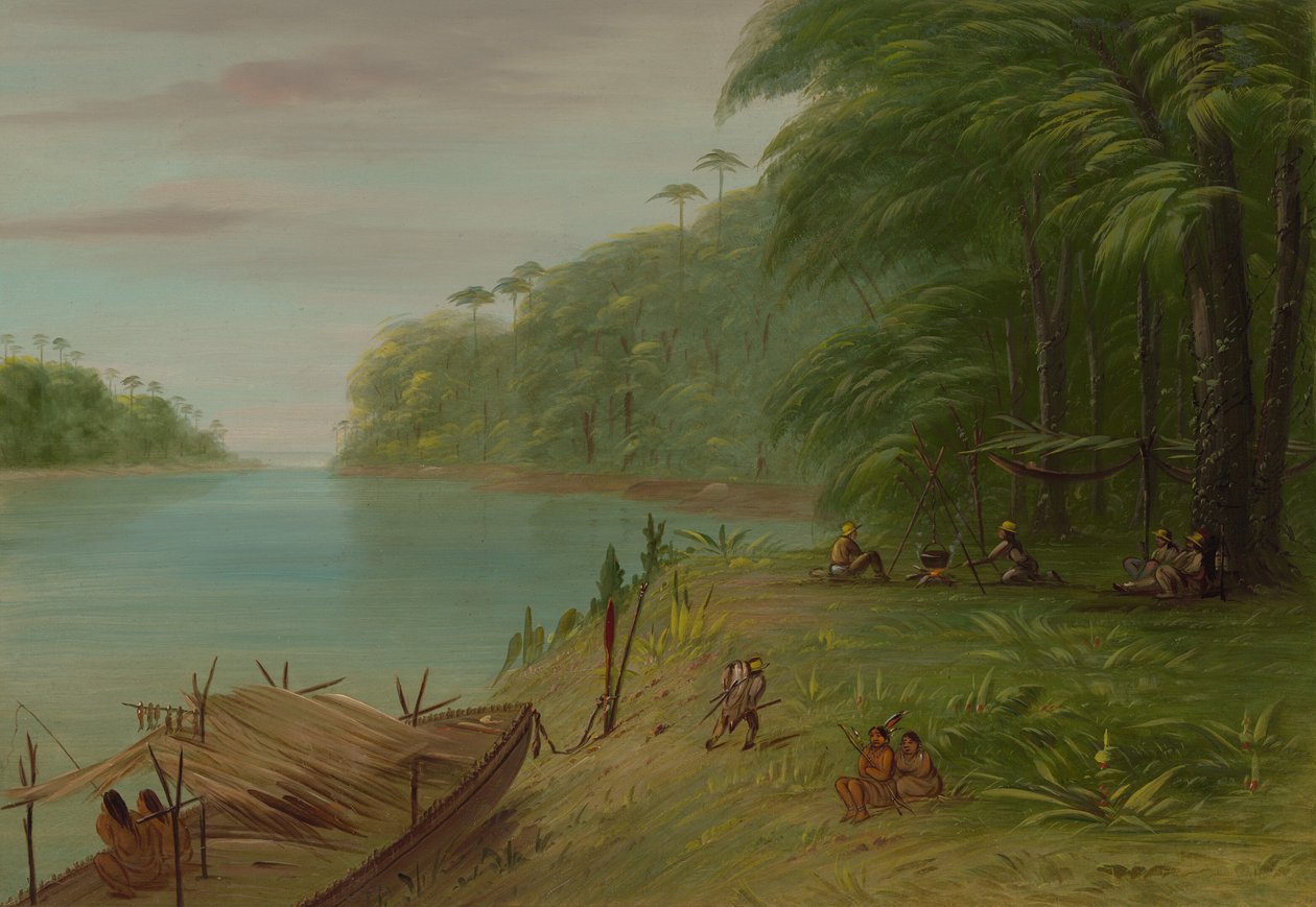 Ufer des Essequibo, 1854-1869 von George Catlin