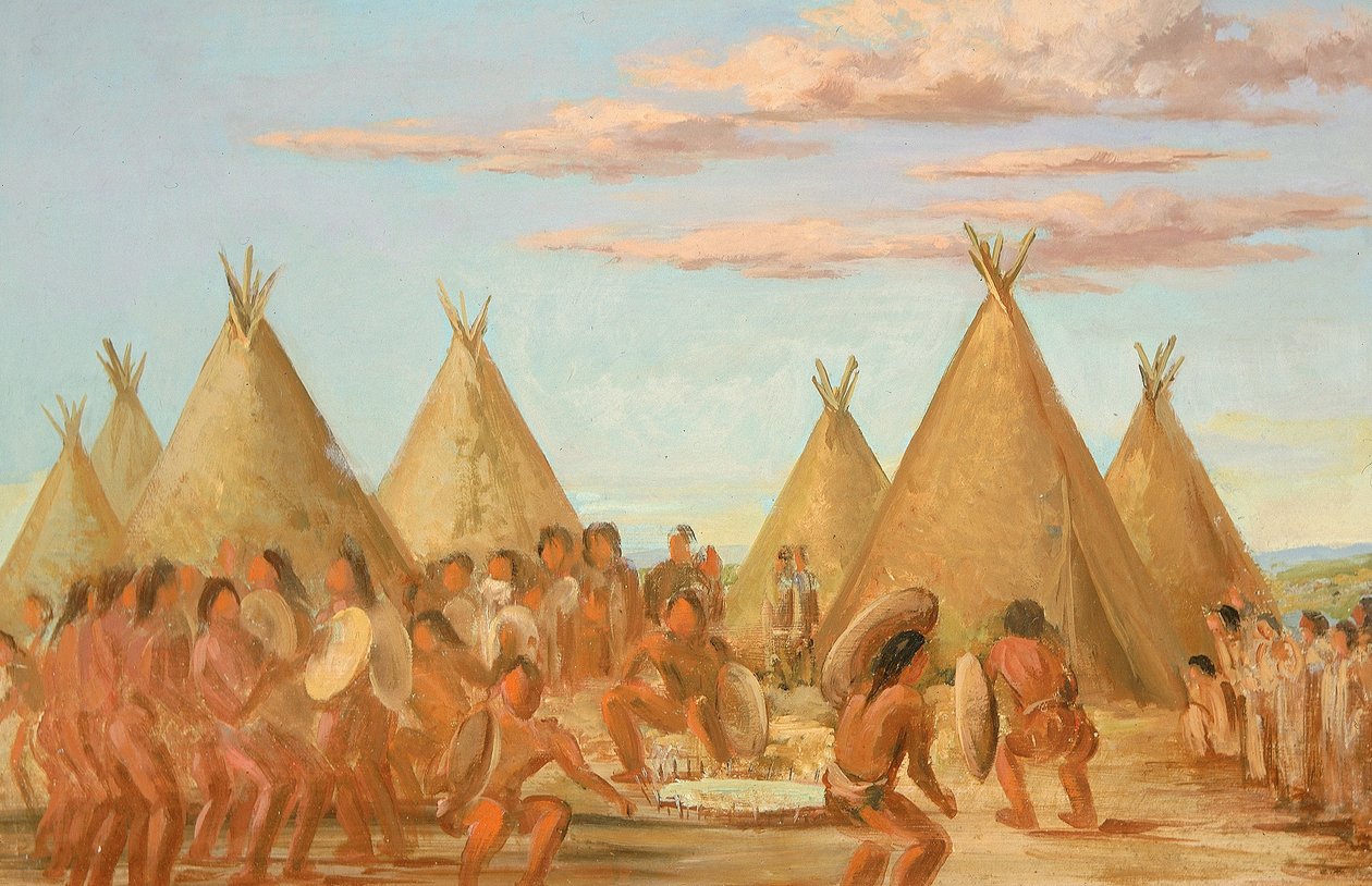 Den Schild rauchen von George Catlin