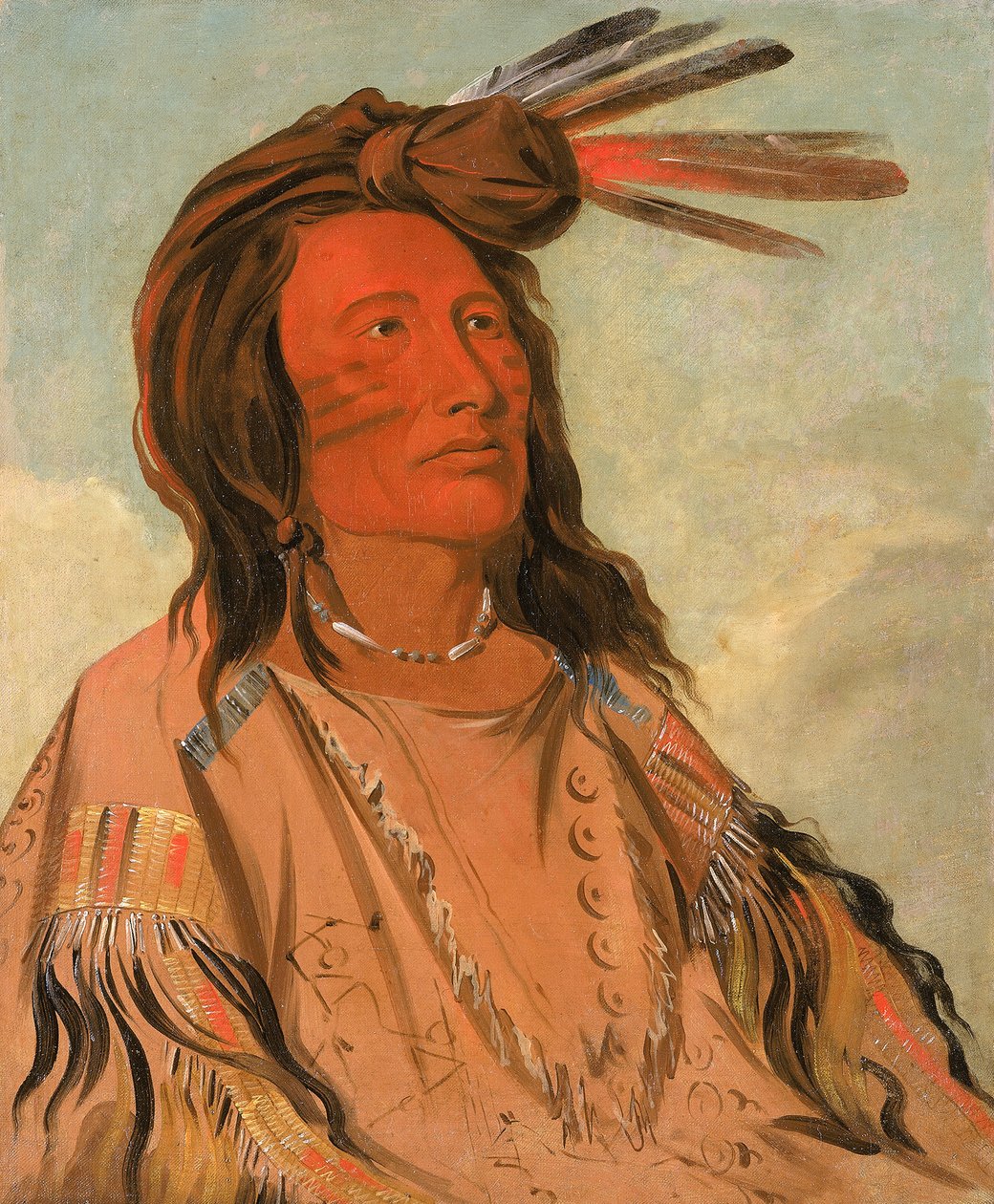 Tchán-dee, Tabak, ein Oglala-Häuptling, 1832 von George Catlin