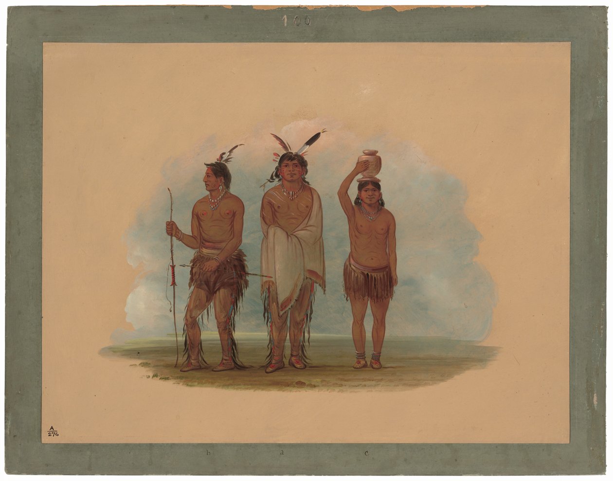 Drei Walla Walla Indianer von George Catlin