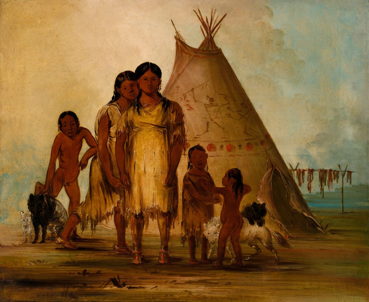 Zwei Comanche-Mädchen von George Catlin
