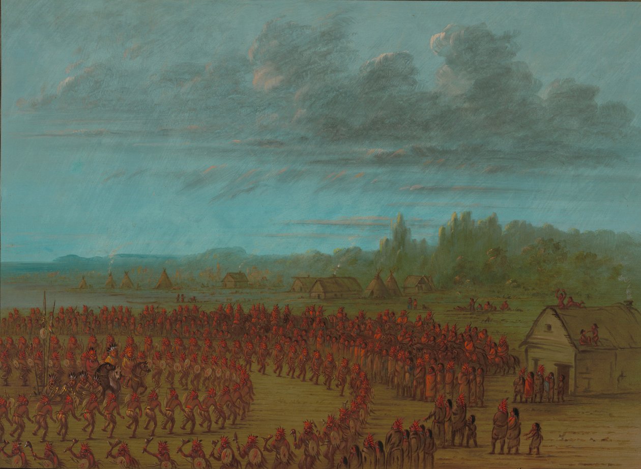 Kriegstanz der Saukies von George Catlin