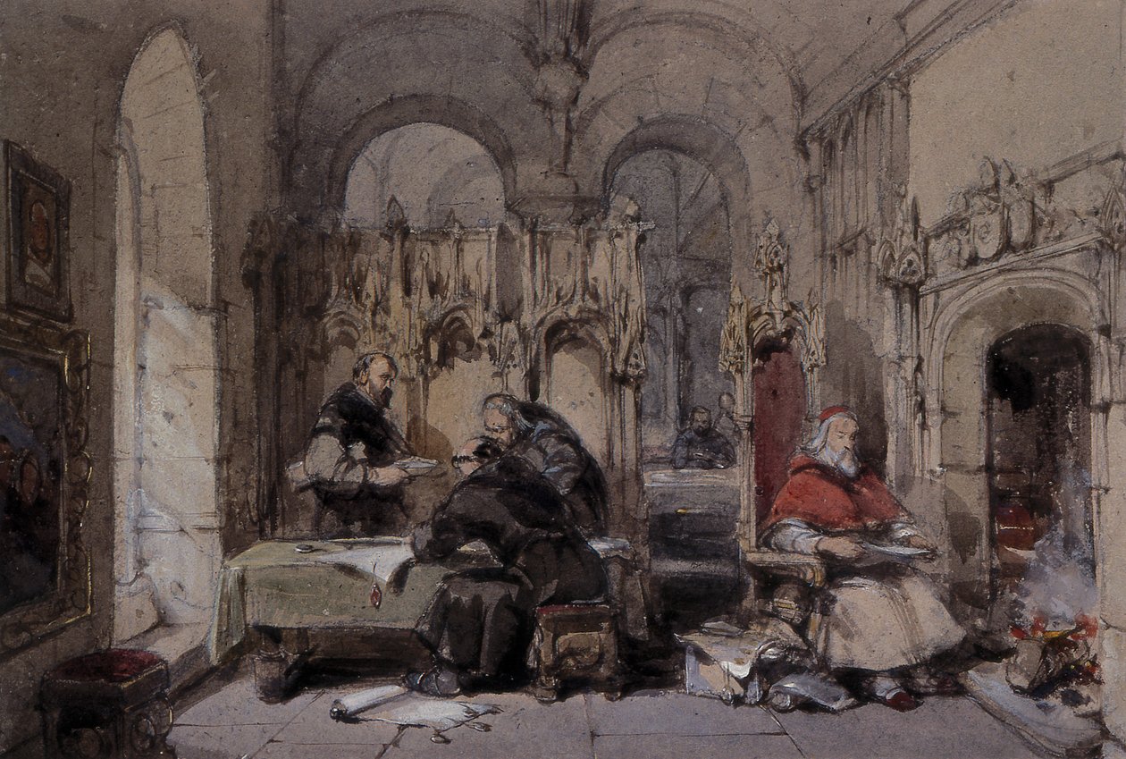 Die Bibliothek der Mönche von George Cattermole