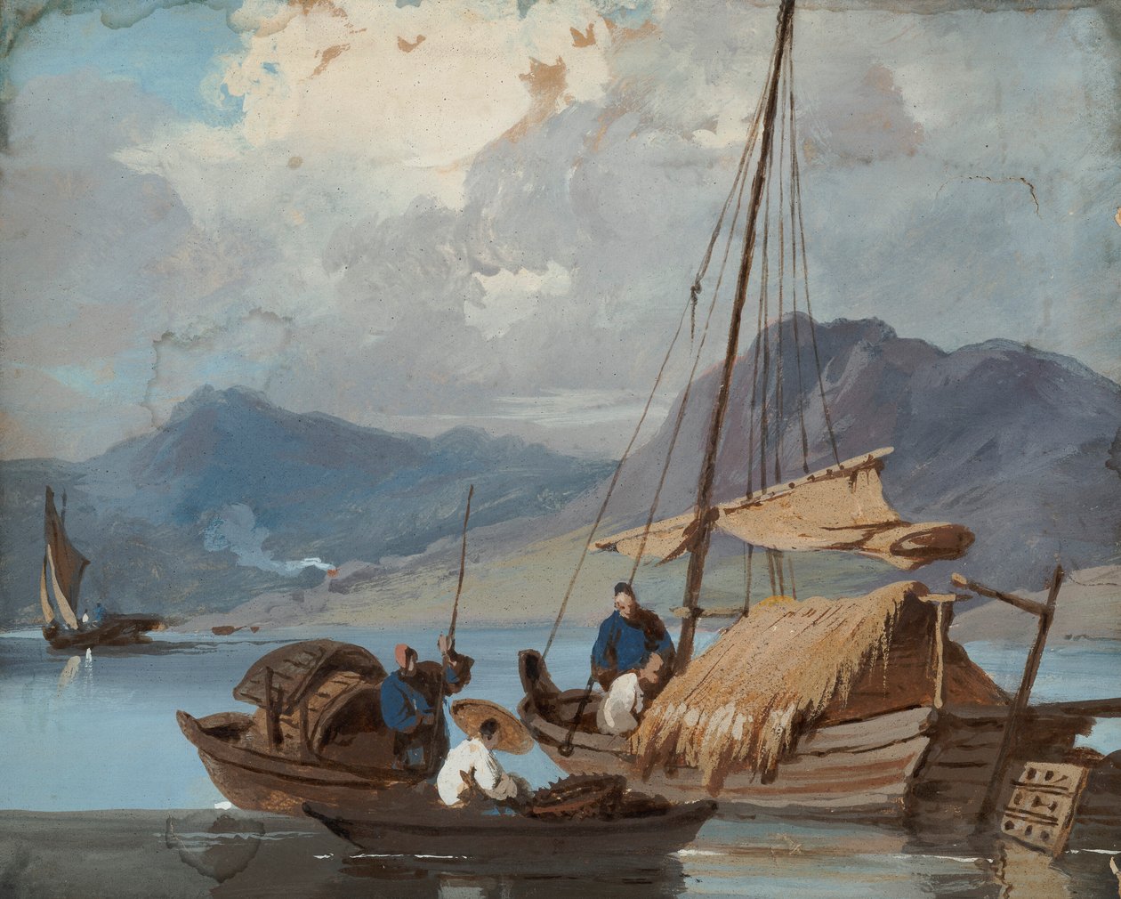 Tanka-Boot vor Macao von George Chinnery