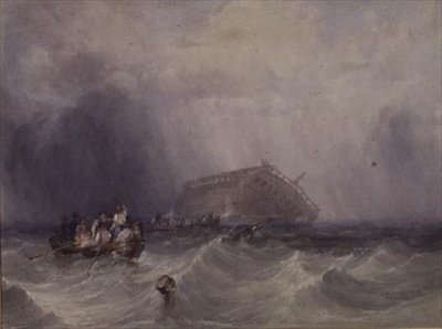 Das Wrack der "Circassian" von George Clarkson Stanfield