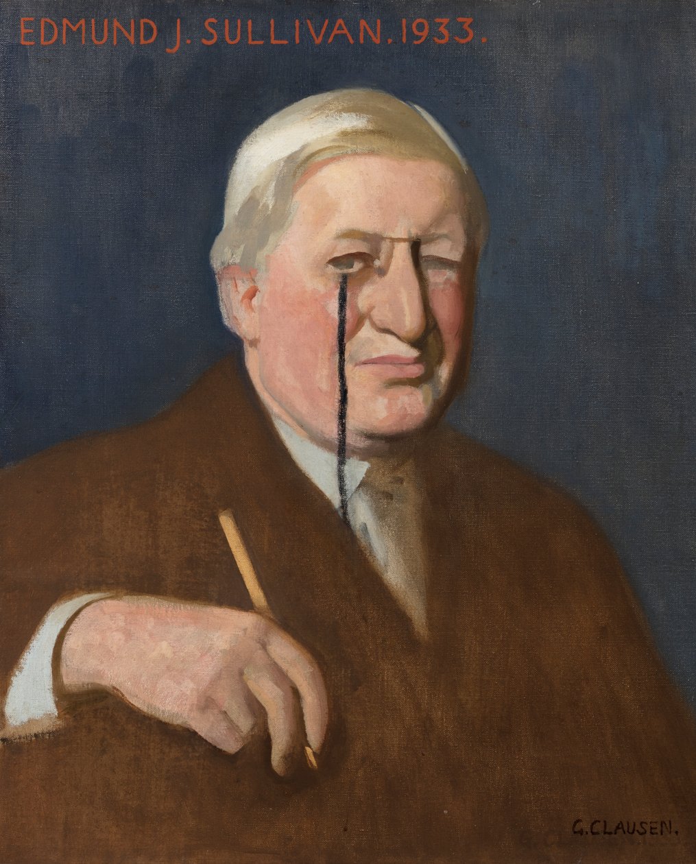Porträt von Edmund J. Sullivan von George Clausen