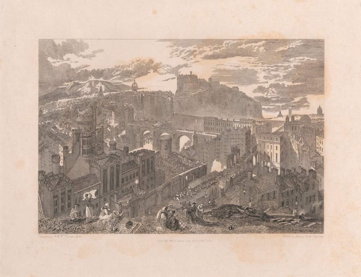 Edinburgh vom Calton Hill von George Cooke