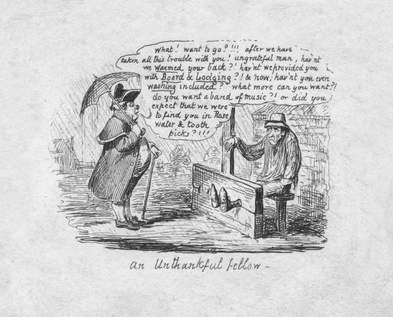 Ein undankbarer Kerl, 1829 von George Cruikshank