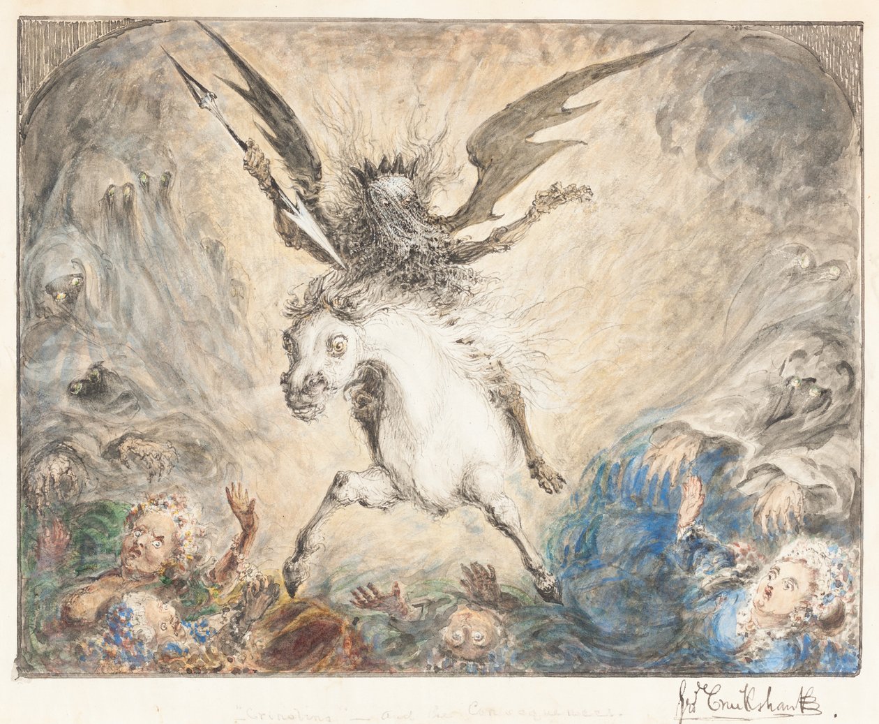 "Crinolina" - und die Folgen [recto] von George Cruikshank
