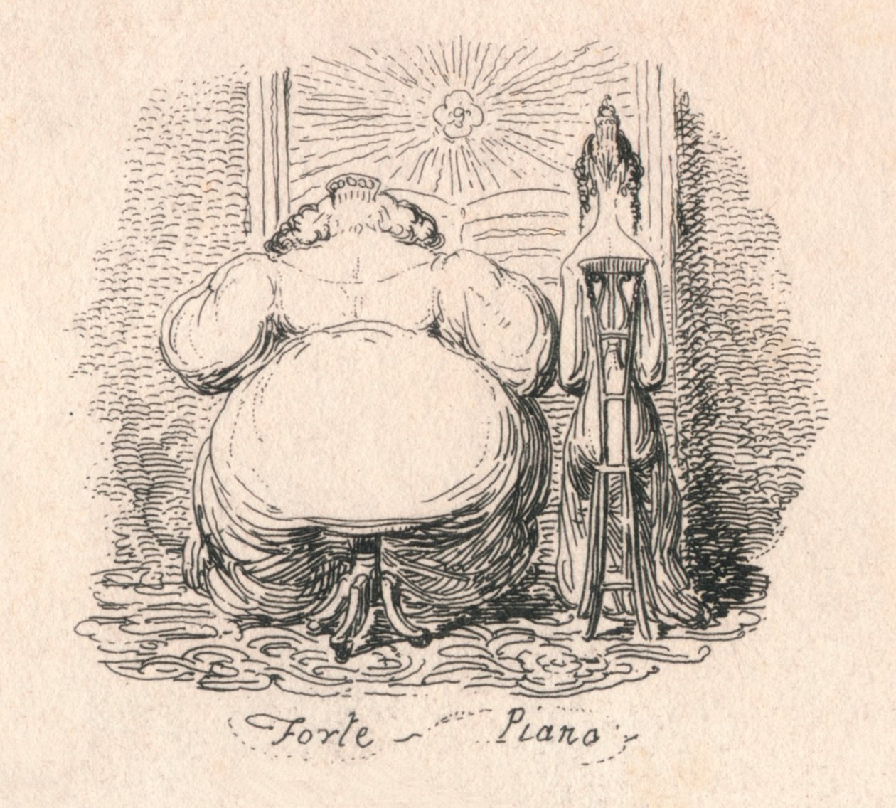 Forte Piano, 1829 von George Cruikshank