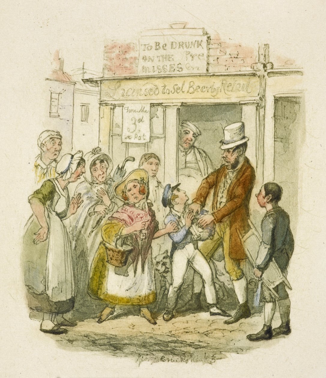 Illustration für "Oliver Twist" von George Cruikshank