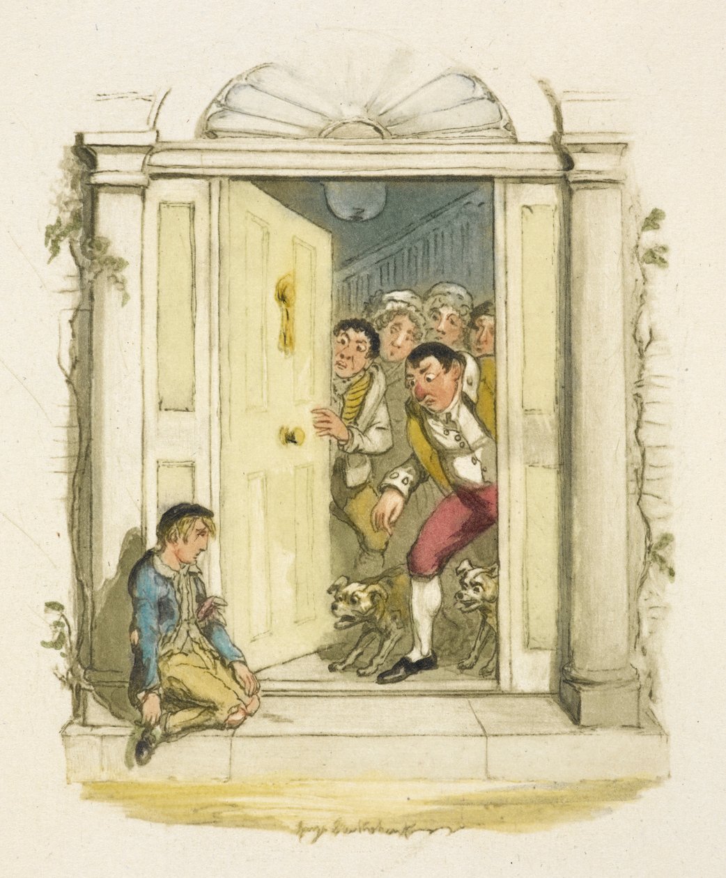 Illustration für "Oliver Twist" von George Cruikshank