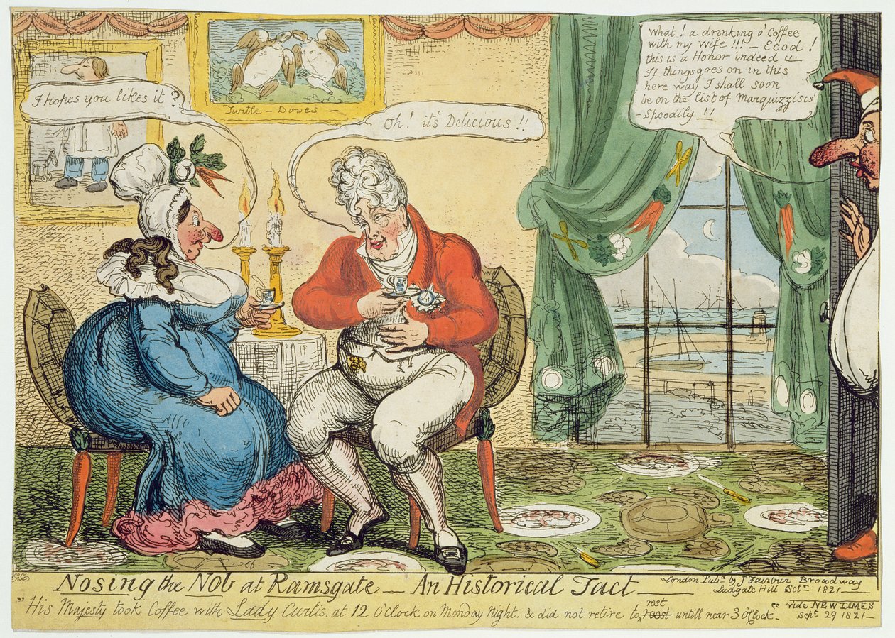 Nosing the Nob at Ramsgate, 1821 von George Cruikshank