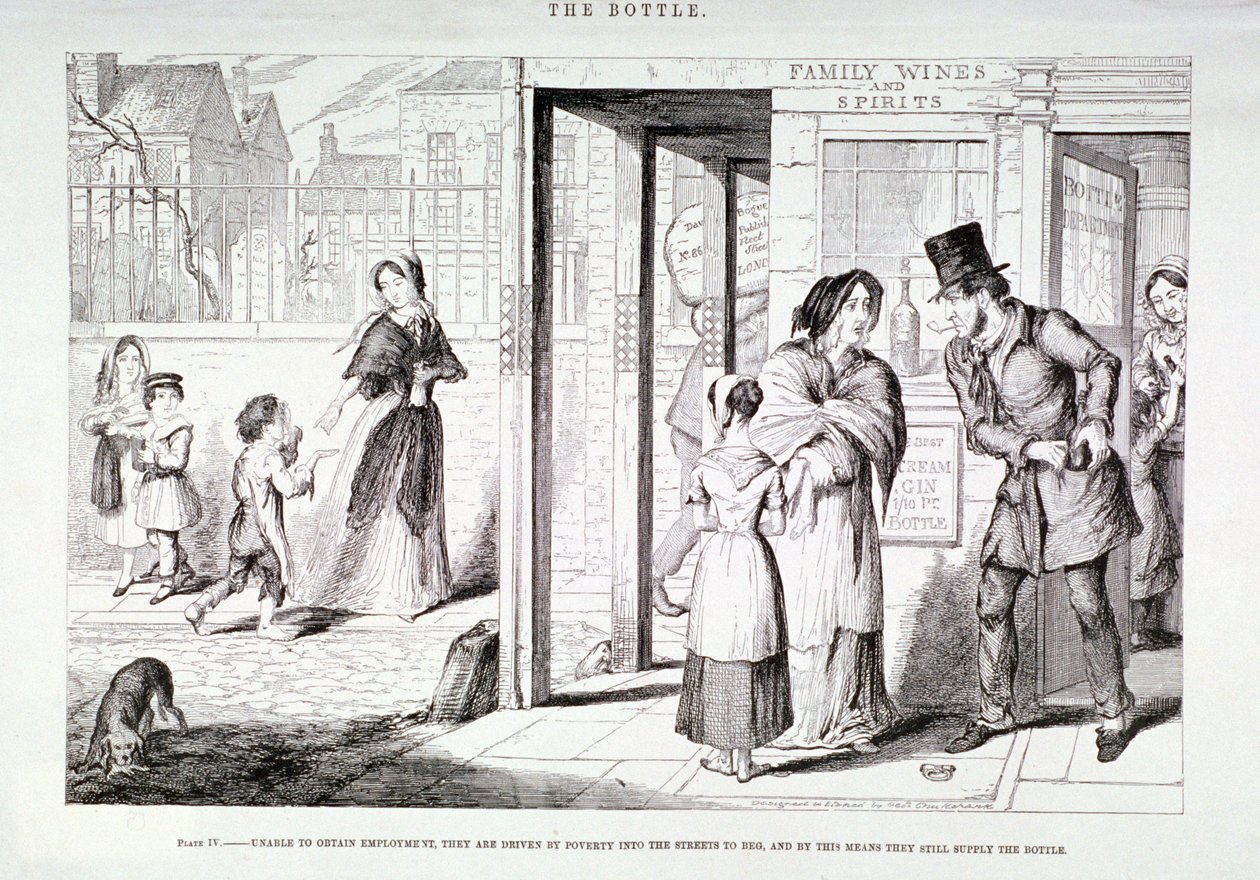 Die Flasche, 1847 von George Cruikshank