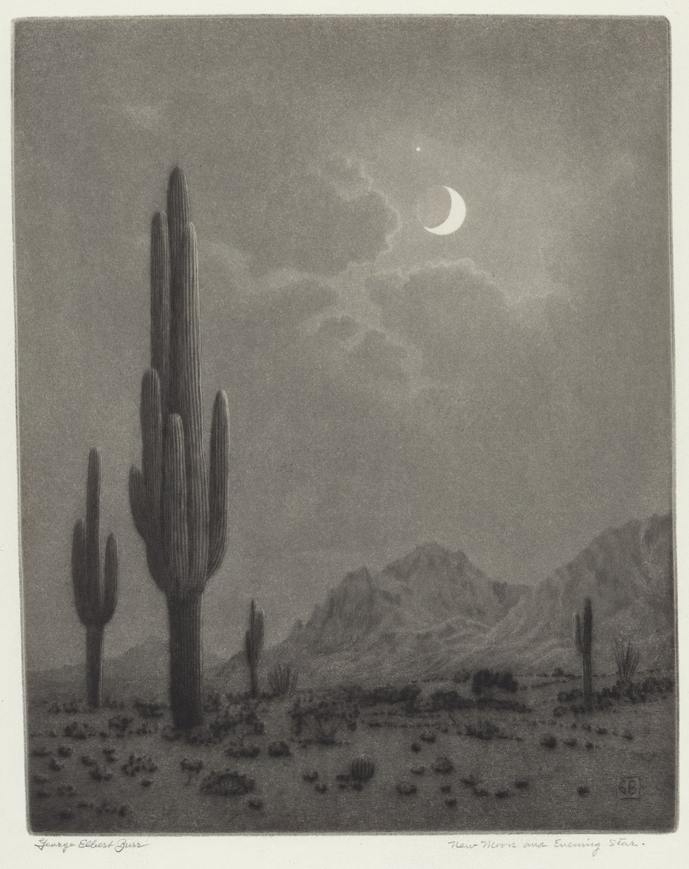 Neumond und Abendstern von George Elbert Burr