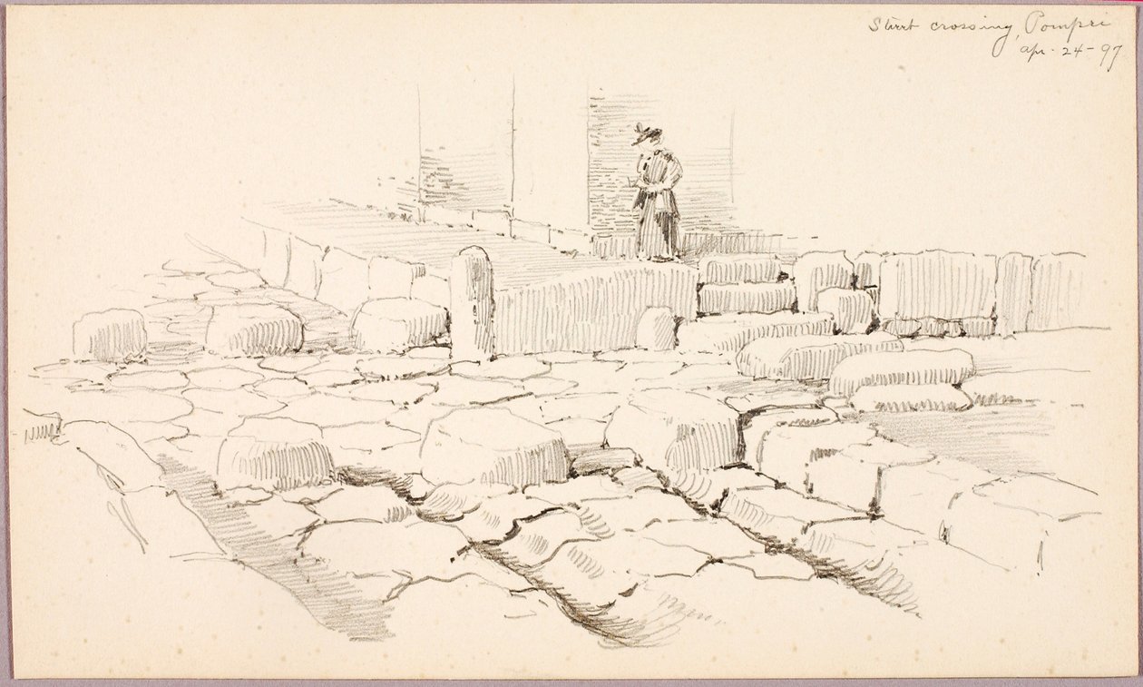 Straßenkreuzung, Pompeji von George Elbert Burr