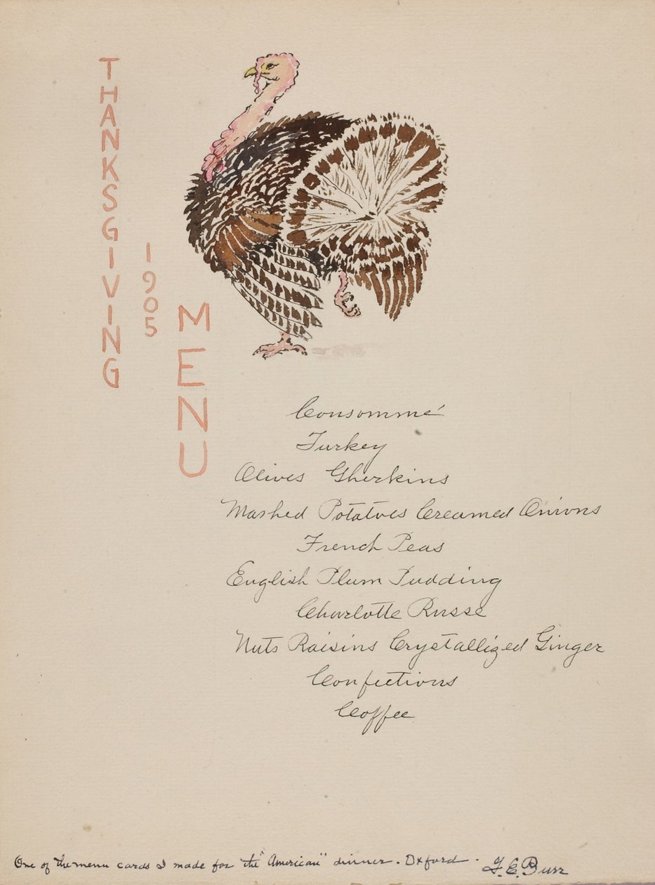 Thanksgiving-Menü von George Elbert Burr