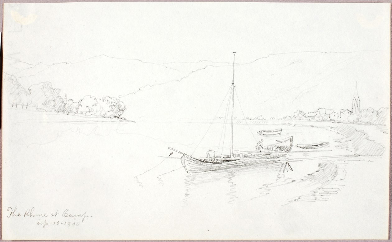 Der Rhein bei Camp von George Elbert Burr