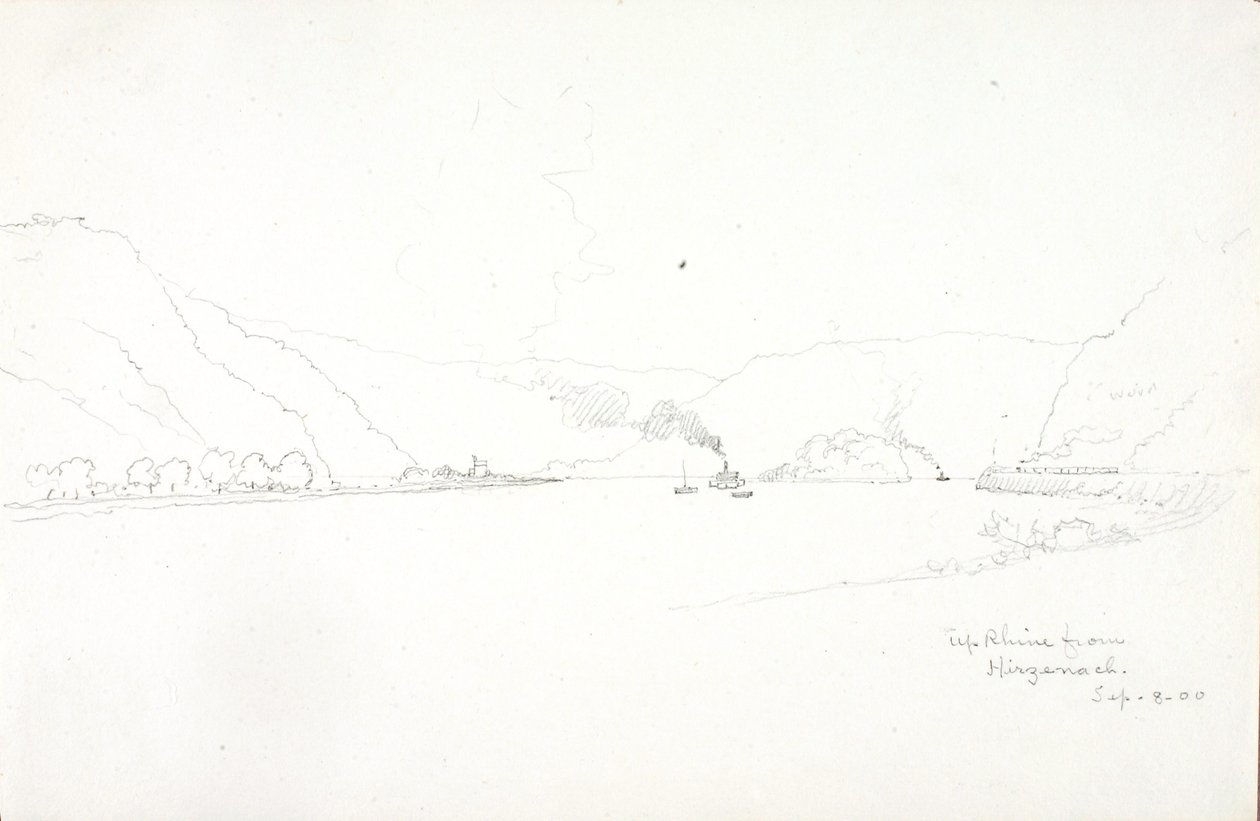 Rhein aufwärts von Hirzenach von George Elbert Burr