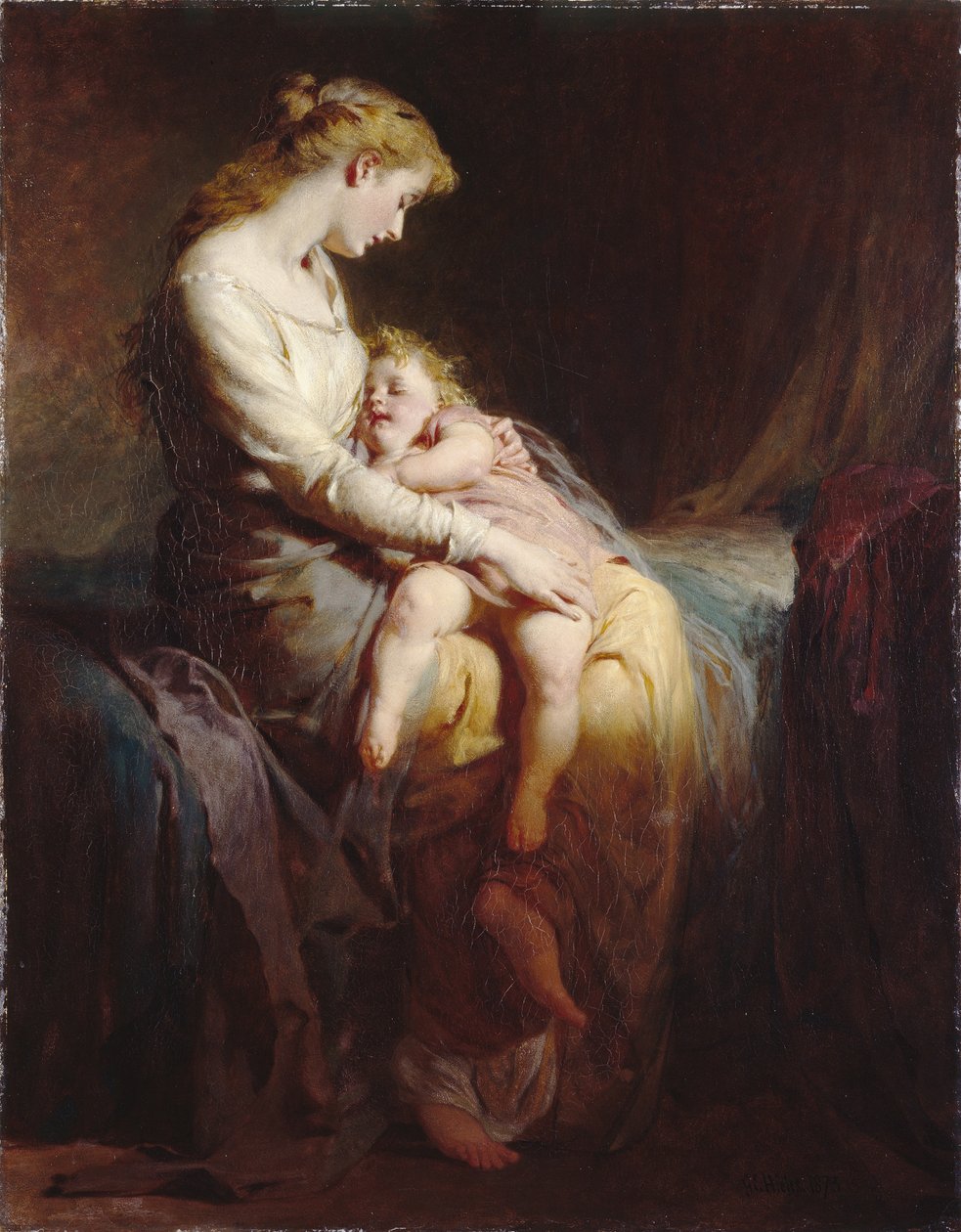Mutter und Kind von George Elgar Hicks