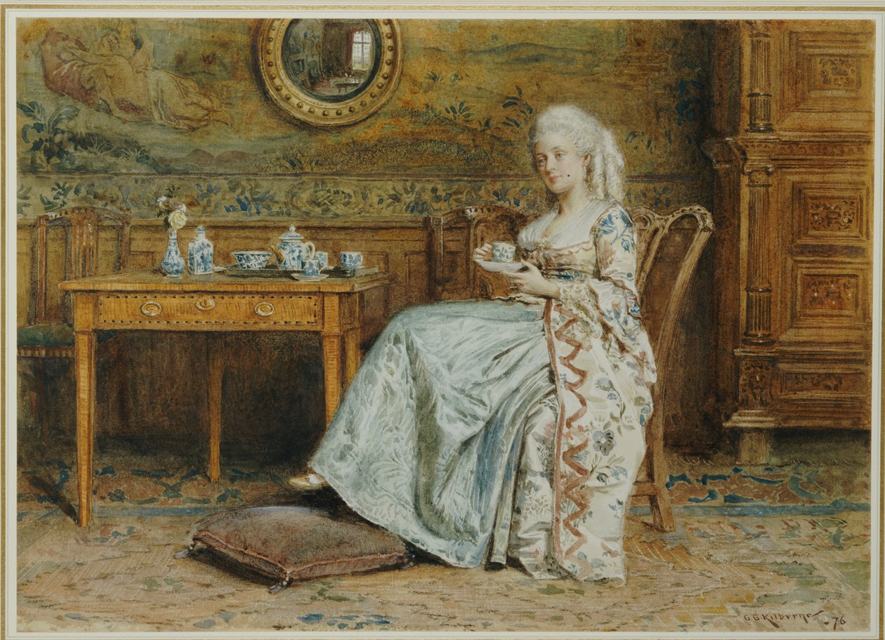 Nachmittagstee, 1876 von George Goodwin Kilburne