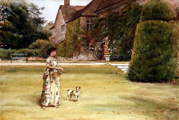 Auf dem Rasen von George Goodwin Kilburne